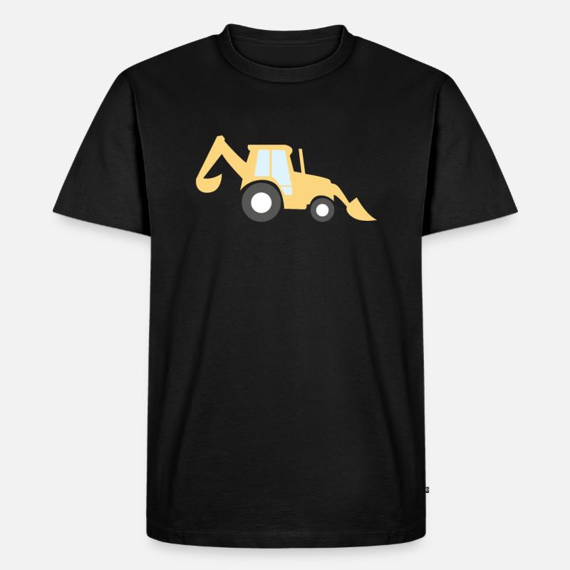 Excavator - Männer Premium Bio T-Shirt - Schwarz
