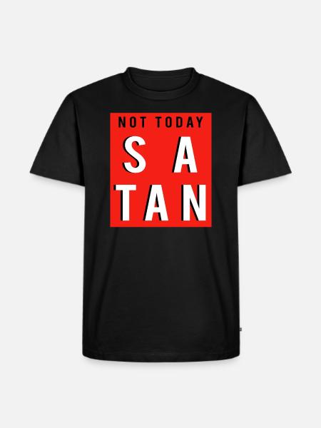 Not Satan Today - Men's Premium Organic T-Shirt - black