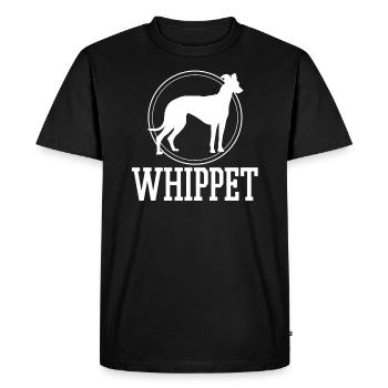 Whippet chien animal - T-shirt Premium bio Homme - noir - Devant - Nico (187cm)