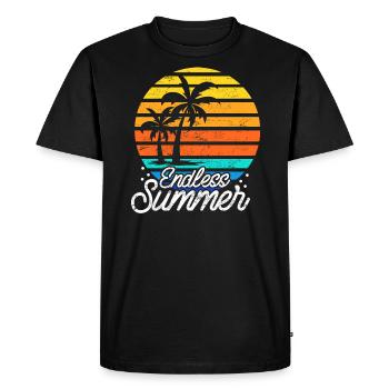 Tropical Beach Summer Vacation - Men's Premium Organic T-Shirt - black - Front - Nico (187cm)
