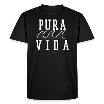 Costa Rica Tropical Beach - Men's Premium Organic T-Shirt - black - Front - Nico (187cm)