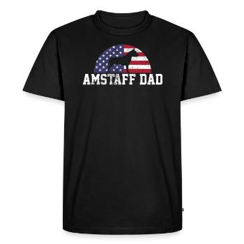 Stafford American Stafford - Men's Premium Organic T-Shirt - black - Front - Nico (187cm)