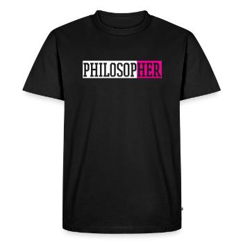 Philosophe philosophie professeur - T-shirt Premium bio Homme - noir - Devant - Nico (187cm)