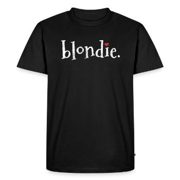Blondie cheveux blond couleur - T-shirt Premium bio Homme - noir - Devant - Nico (187cm)