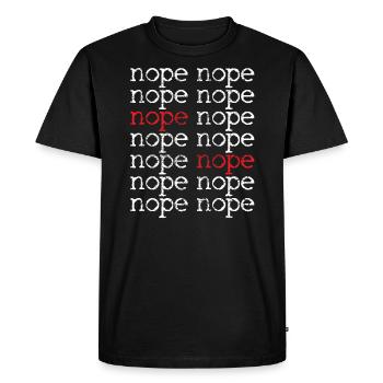 Nope humour citation - T-shirt Premium bio Homme - noir - Devant - Nico (187cm)