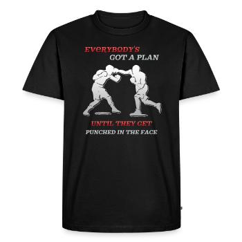 Boxe - T-shirt Premium bio Homme - noir - Devant - Nico (187cm)
