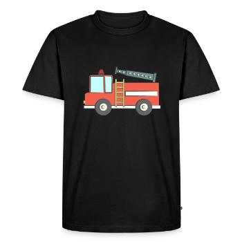 Camion de pompiers - T-shirt Premium bio Homme - noir - Devant - Nico (187cm)