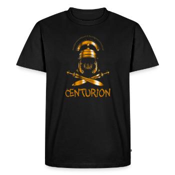 Centurion Roman military historian - Men's Premium Organic T-Shirt - black - Front - Nico (187cm)