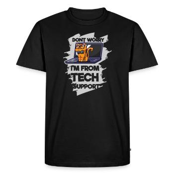 Programming Cat Tech Support - Men's Premium Organic T-Shirt - black - Front - Nico (187cm)