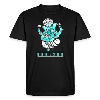 Ganesha Ganesh Ganesh Elefantengott - T-shirt Premium bio Homme - noir - Devant - Nico (187cm)