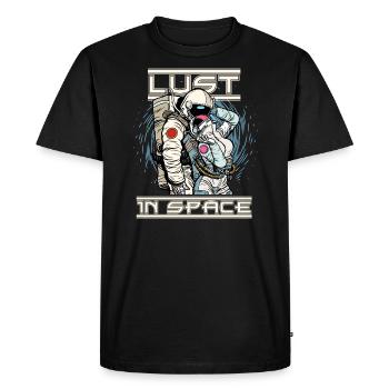Un astronaute convoité dans l’espace - T-shirt Premium bio Homme - noir - Devant - Nico (187cm)