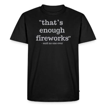 Feux d’artifice - T-shirt Premium bio Homme - noir - Devant - Nico (187cm)