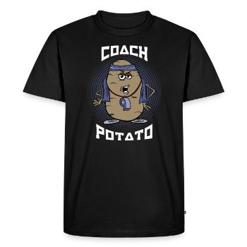 Potato potato - Men's Premium Organic T-Shirt - black - Front - Nico (187cm)