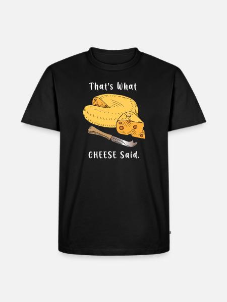 Cheese Cheddar Pun Pun - Men's Premium Organic T-Shirt - black