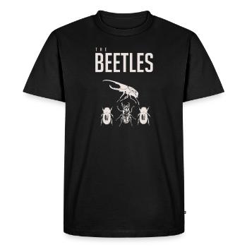 The Beetles Drôle - T-shirt Premium bio Homme - noir - Devant - Nico (187cm)