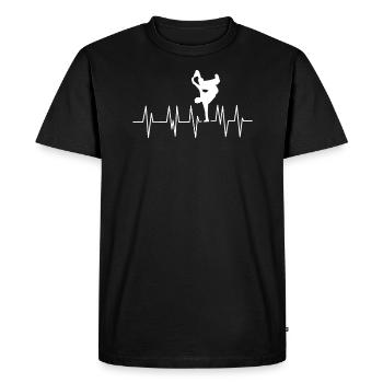 Danse break dance - T-shirt Premium bio Homme - noir - Devant - Nico (187cm)