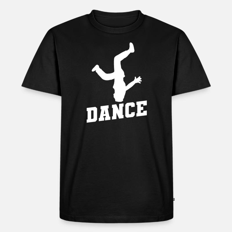 Tanzender Breakdance - Männer Premium Bio T-Shirt - Schwarz