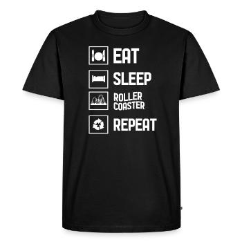 Parc d'attractions de montagnes russes - T-shirt Premium bio Homme - noir - Devant - Nico (187cm)