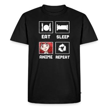 Manga d'anime - T-shirt Premium bio Homme - noir - Devant - Nico (187cm)