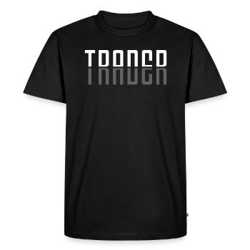 Trading commerçant - T-shirt Premium bio Homme - noir - Devant - Nico (187cm)