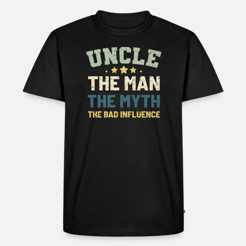 Onkel - Männer Premium Bio T-Shirt - Schwarz