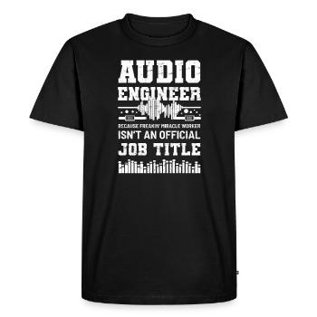 Ingénieur du son - T-shirt Premium bio Homme - noir - Devant - Nico (187cm)