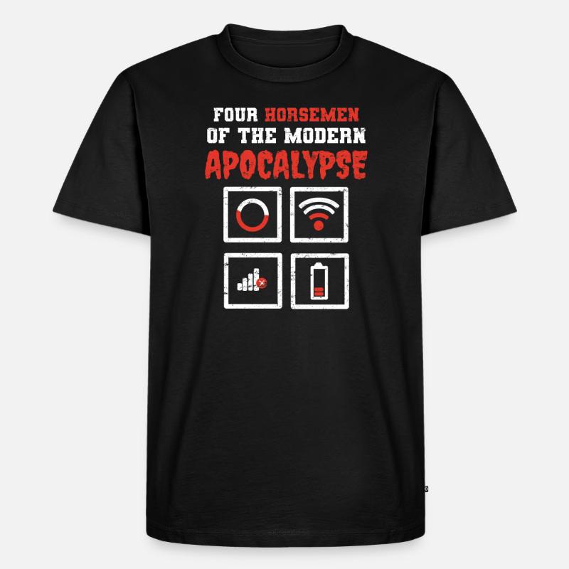 Vier Reiter Moderne Apokalypse - Männer Premium Bio T-Shirt - Schwarz