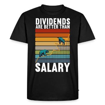 Capitalisme investisseur boursier - T-shirt Premium bio Homme - noir - Devant - Nico (187cm)