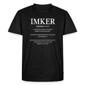 Imker Definition - Männer Premium Bio T-Shirt - Schwarz - Vorne - Nico (187cm)