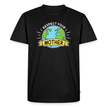 Respecte ta mère - T-shirt Premium bio Homme - noir - Devant - Nico (187cm)