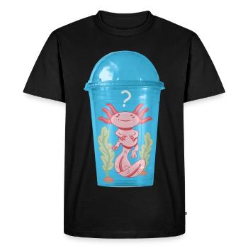 Ocelot fish in plastic cup - Men's Premium Organic T-Shirt - black - Front - Nico (187cm)