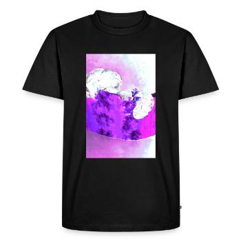 Abstract Flower Fine Art Watercolor photography - Men's Premium Organic T-Shirt - black - Front - Nico (187cm)