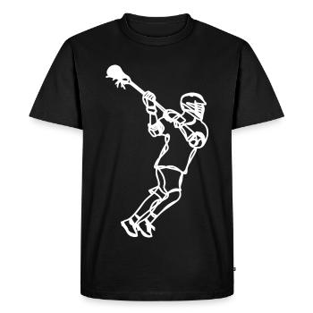 Dessin professionnel de crosse - T-shirt Premium bio Homme - noir - Devant - Nico (187cm)