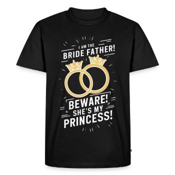 Fier père de la mariée Père de la mariée Beau-père - T-shirt Premium bio Homme - noir - Devant - Nico (187cm)