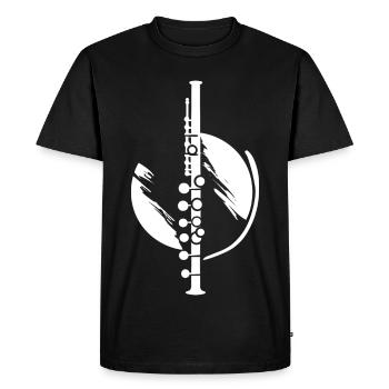 Flute - Men's Premium Organic T-Shirt - black - Front - Nico (187cm)