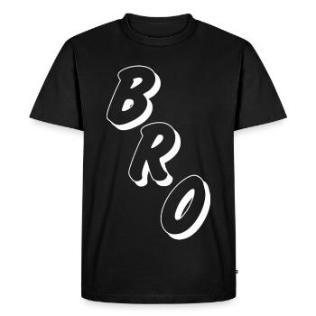 Bro Buddy, Petit ami/Petite amie - T-shirt Premium bio Homme - noir - Devant - Nico (187cm)