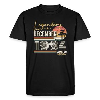 Cadeau 31e Anniversaire Décembre 1994 - T-shirt Premium bio Homme - noir - Devant - Nico (187cm)