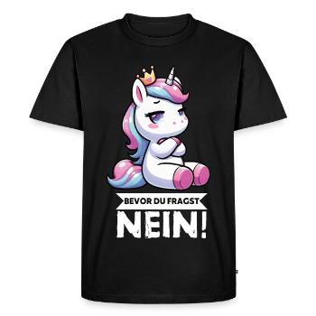 Avant que vous ne demandiez, pas de licorne licornes fan de licorne - T-shirt Premium bio Homme - noir - Devant - Nico (187cm)