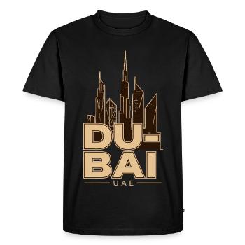 Dubai Skyline Émirats arabes unis Burj Khalifa - T-shirt Premium bio Homme - noir - Devant - Nico (187cm)