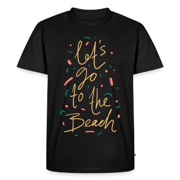 Lets Go To The Beach Shirt - Men's Premium Organic T-Shirt - black - Front - Nico (187cm)