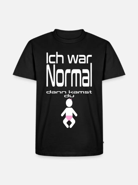 Lustiger Spruch Mädchen Baby Grafik - Männer Premium Bio T-Shirt - Schwarz