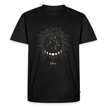 Sun, Moon, Stars, Zodiac Sign, Libra, Libra - Men's Premium Organic T-Shirt - black - Front - Nico (187cm)