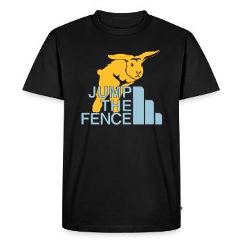 Junmp The Fence - Männer Premium Bio T-Shirt - Schwarz - Vorne - Nico (187cm)