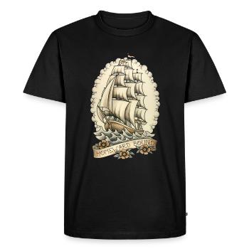 TATOUAGE À LA FOIS HOMEWARD - T-shirt Premium bio Homme - noir - Devant - Nico (187cm)