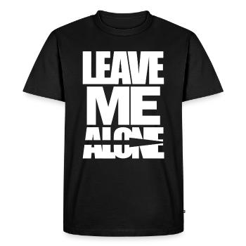 LAISSE-MOI TRANQUILLE - T-shirt Premium bio Homme - noir - Devant - Nico (187cm)