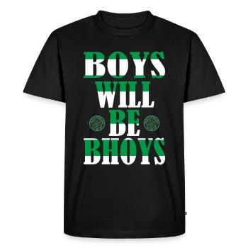 boys will be bhoys - Men's Premium Organic T-Shirt - black - Front - Nico (187cm)