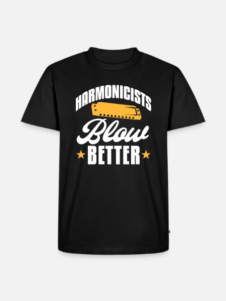 Harmonicists blow better - Men's Premium Organic T-Shirt - black