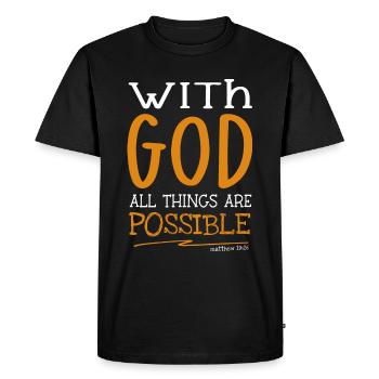 Messages de la Bible Jésus Lion Tribu Juda - T-shirt Premium bio Homme - noir - Devant - Nico (187cm)