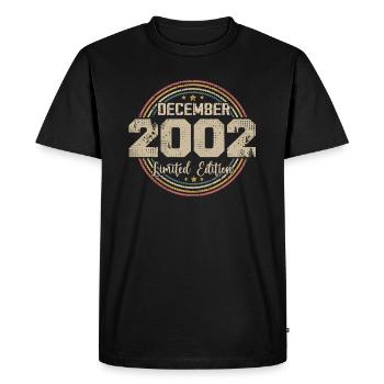The Legends were born in December 2002 - 2002 - Men's Premium Organic T-Shirt - black - Front - Nico (187cm)
