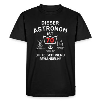 Cet astronome a 70 ans. - T-shirt Premium bio Homme - noir - Devant - Nico (187cm)